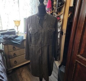 Dark Gray Long-Sleeve Dress